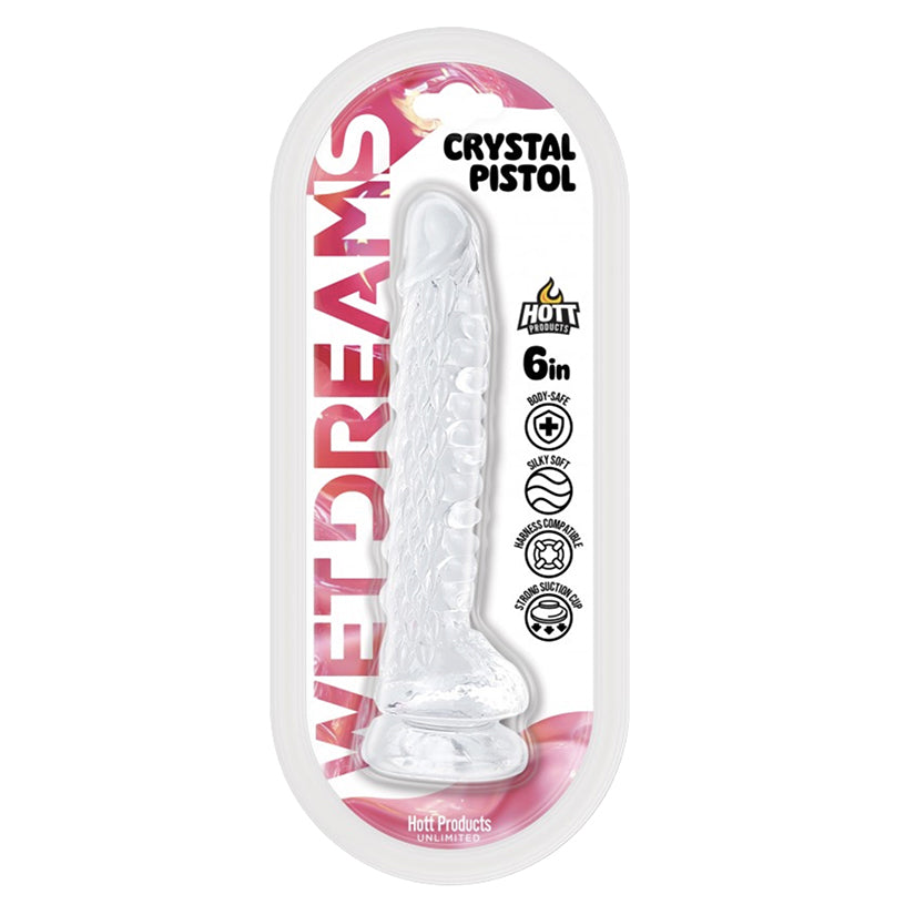 Wet Dreams Crystal Pistol Jelly Dildo 6.3″