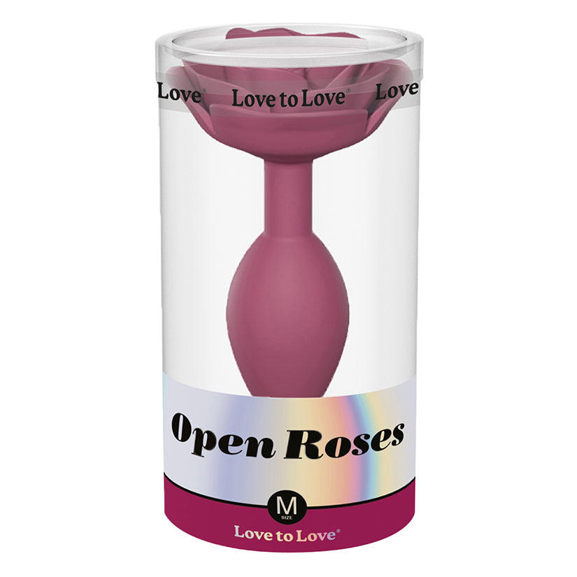 Love To Love Open Roses Silicone Butt Plug-Plum Star MD
