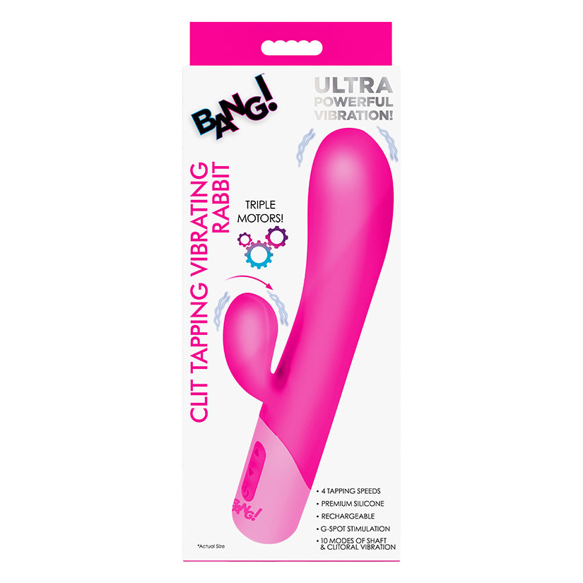 Bang! Clit Tapping Vibrating Rabbit-Pink